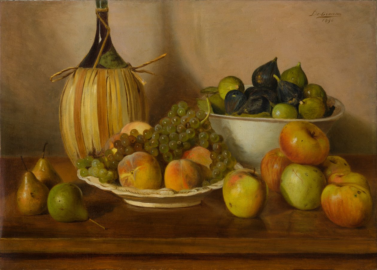 Stilleven met fruit door Eugenio De Giacomi