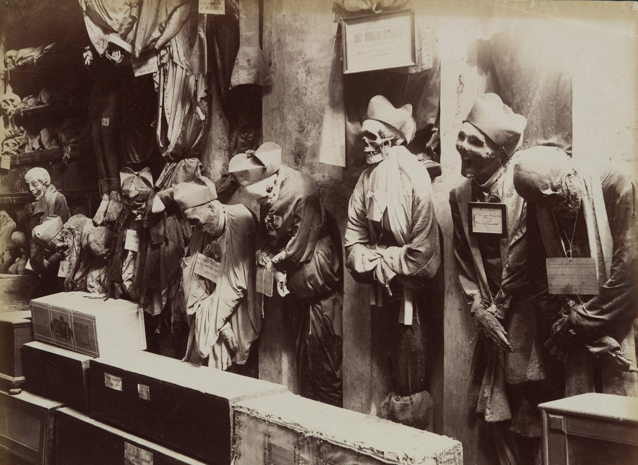 Catacomben, Convento dei Cappucini, Palermo, ca. 1895 door Eugenio Interguglielmi