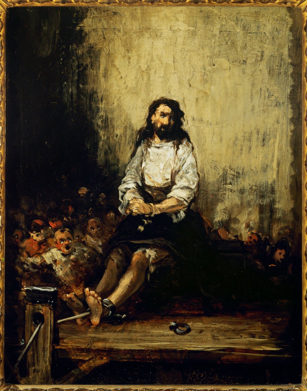 De veroordeelde (schilderij op doek) door Eugenio Lucas Velazquez
