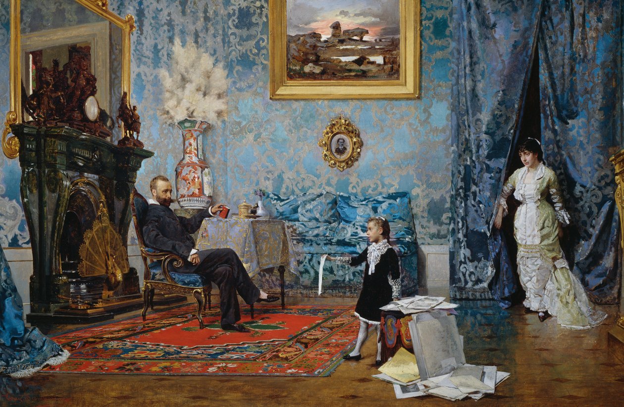 De Fabricci familie, ca 1880 door Eugenio Scomparini