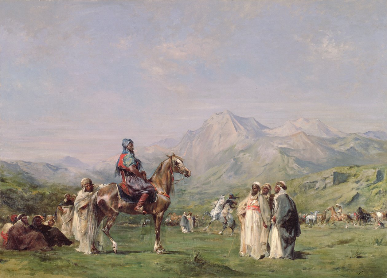 Een kampement in het Atlasgebergte door Eugène Fromentin