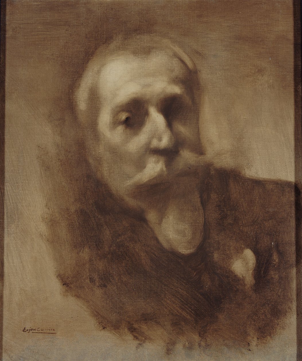 Portret van de dichter, journalist en romanschrijver Anatole France, ca. 1900 door Eugène Carrière