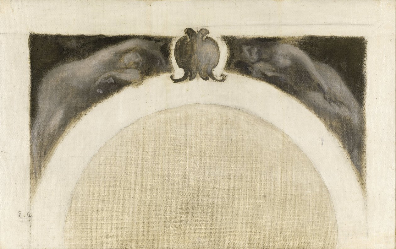 Schets voor de Salon des Sciences van het Hôtel de Ville de Paris: Botanie - Geneeskunde door Eugène Carrière