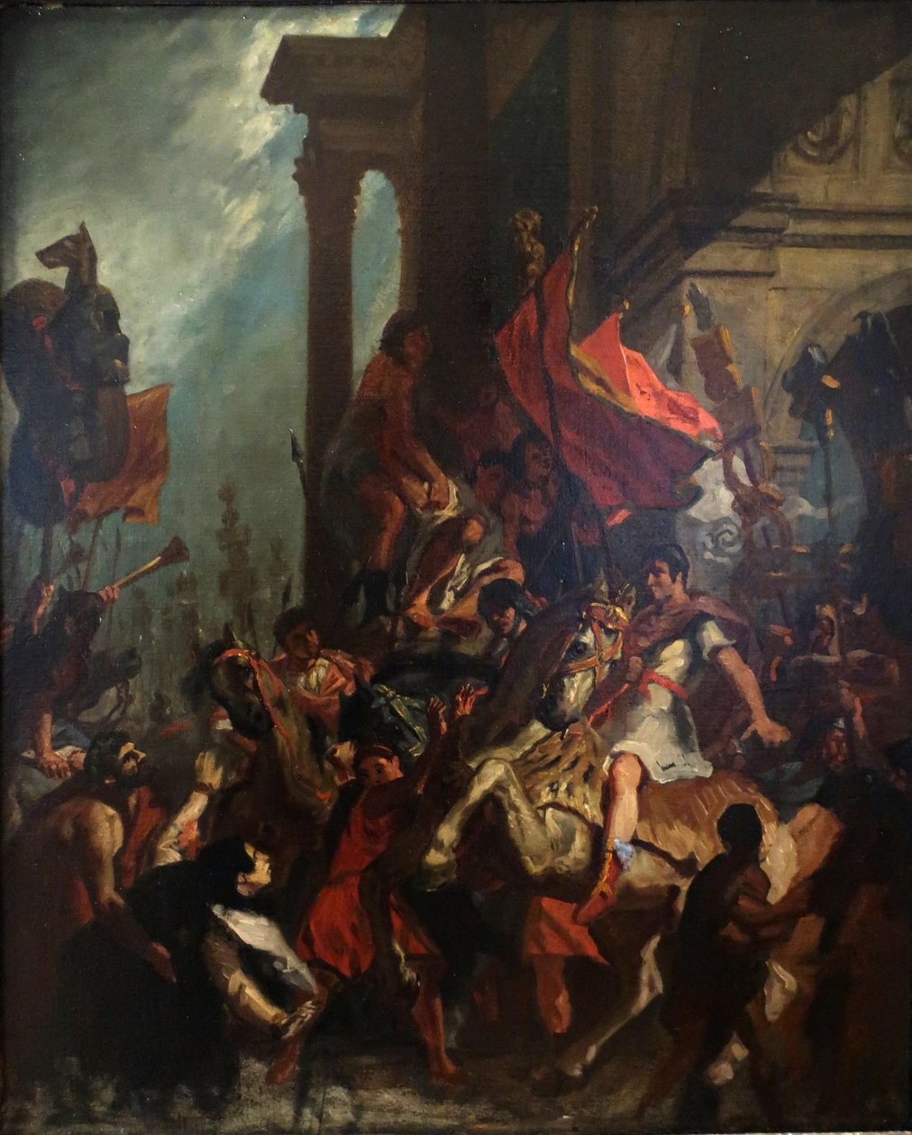Frans:  La justice de Trajan De gerechtigheid van Trajanus door Eugène Delacroix