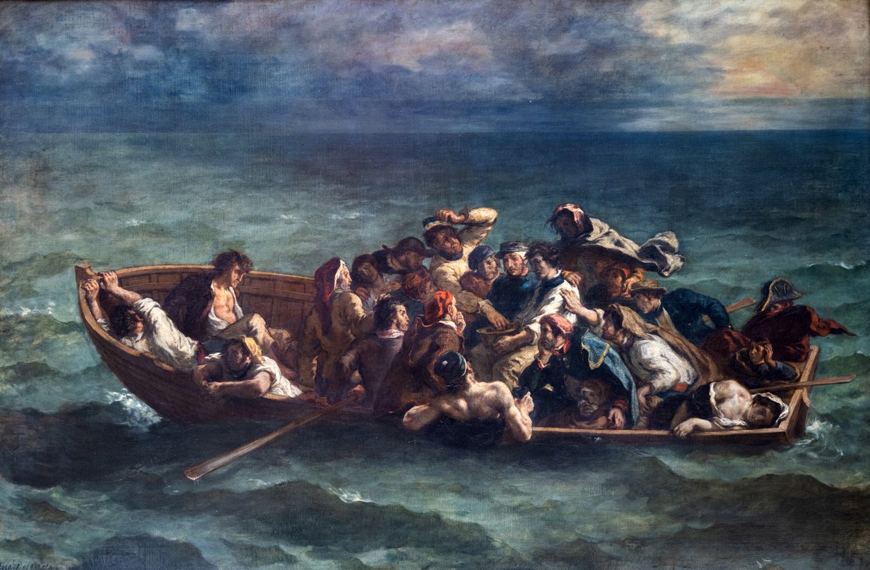 Frans:  Le naufrage de Don Juan Schipbreuk van Don Juan door Eugène Delacroix