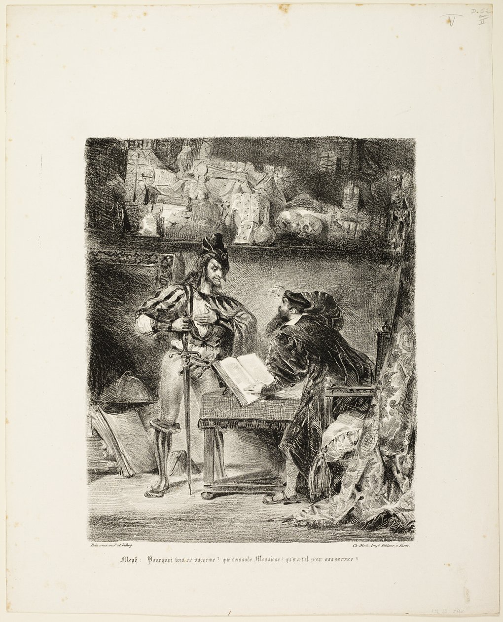 Mephistopheles verschijnt aan Faust door Eugène Delacroix