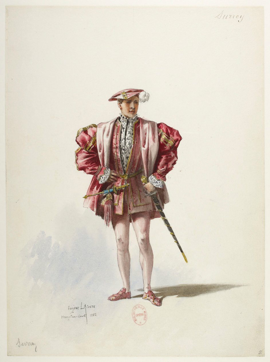 Btv1b84558104 02 - Saint-Saëns - Henry VIII - Kostuummodellen - Lacoste - 2. de graaf van Surrey door Eugene Lacoste