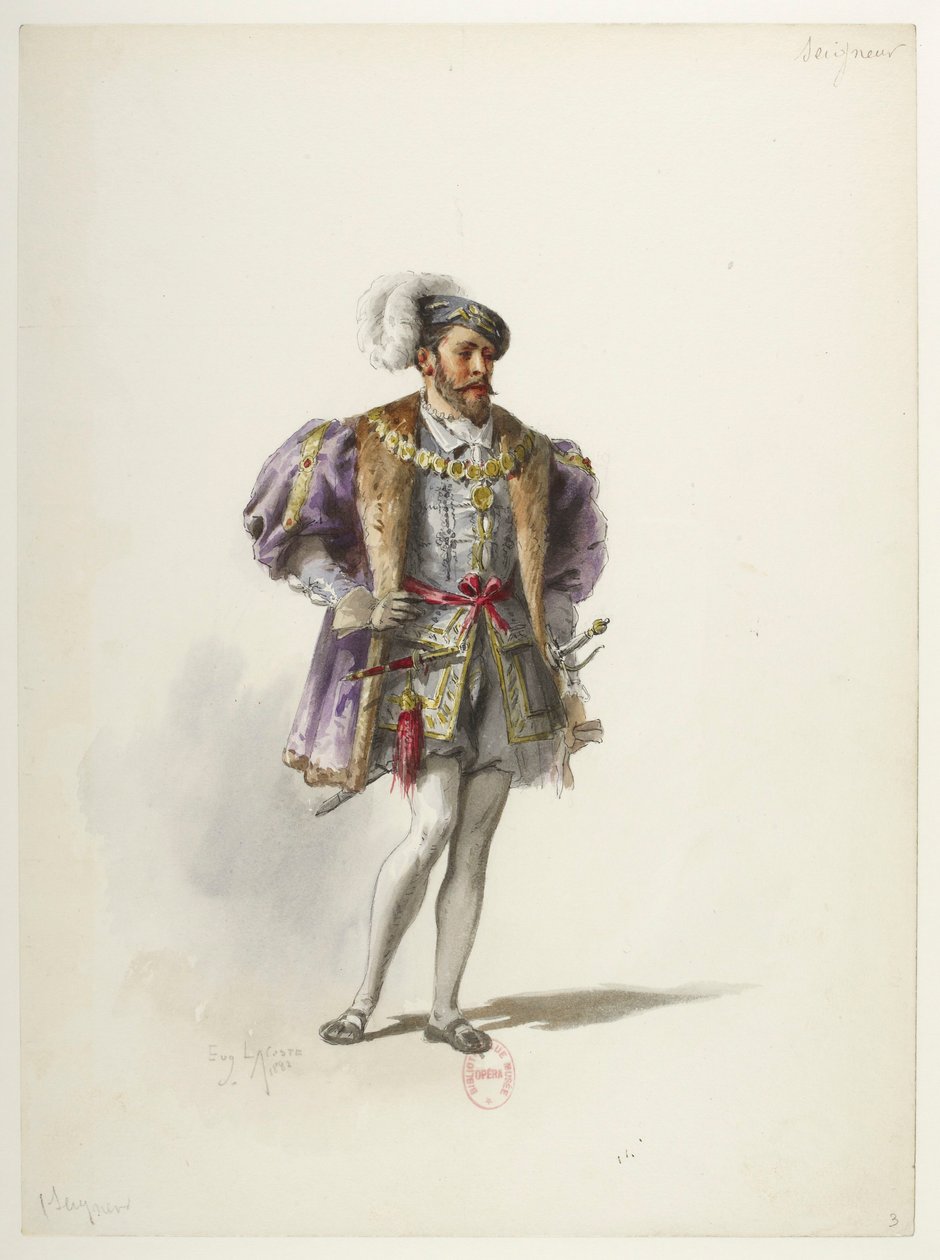 Btv1b84558104 03 - Saint-Saëns - Henry VIII - Kostuummodellen - Lacoste - 3. Seigneur door Eugene Lacoste