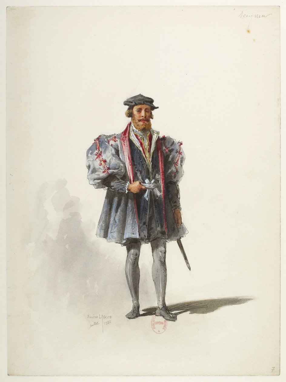 Btv1b84558104 07 - Saint-Saëns - Henry VIII - Kostuummodellen - Lacoste - 7. Seigneur door Eugene Lacoste