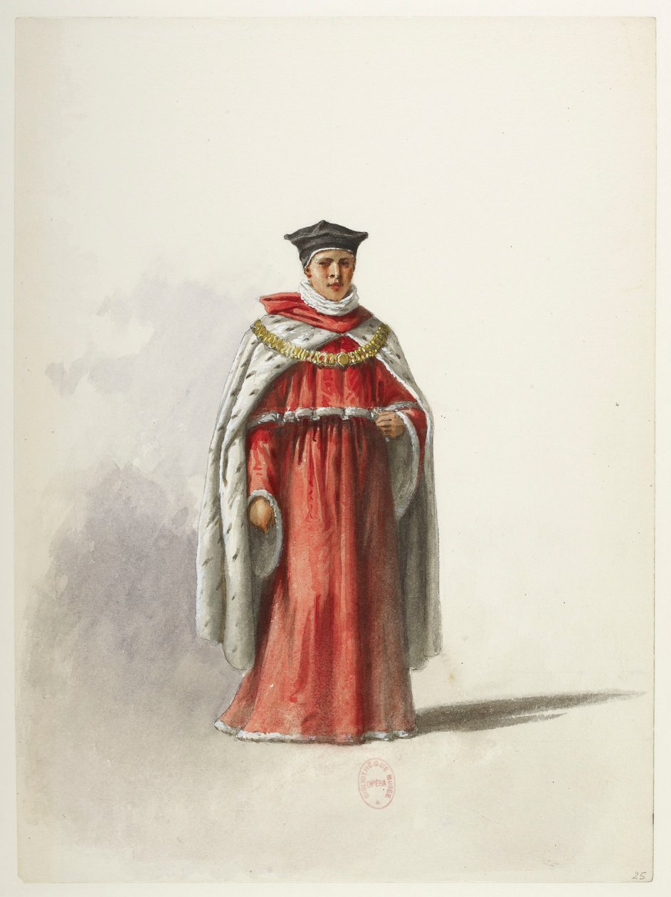 Btv1b84558104 25 - Saint-Saëns - Henry VIII - Maquettes de costumes - Lacoste - 25e Kostuum door Eugene Lacoste