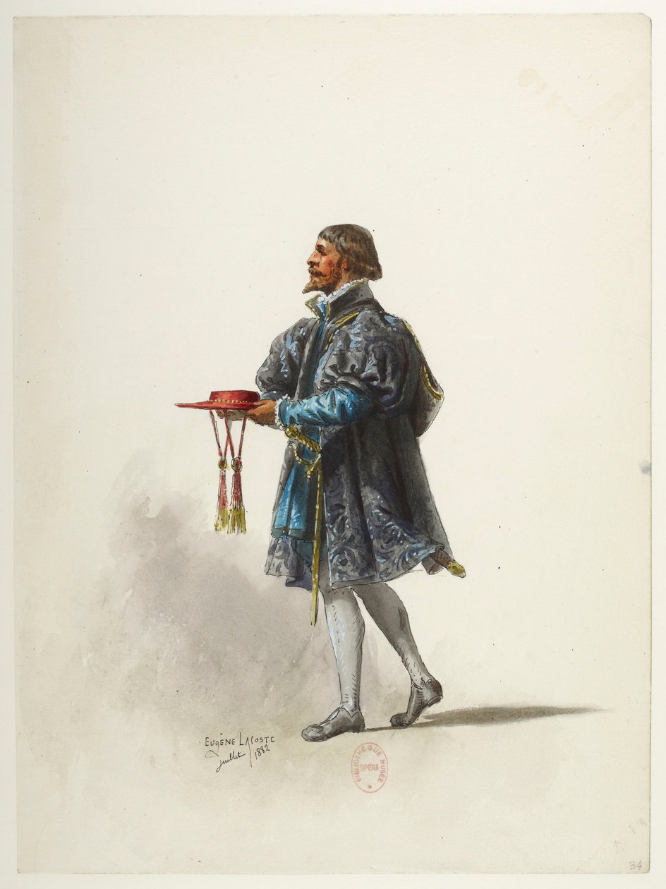 Btv1b84558104 34 - Saint-Saëns - Henry VIII - Maquettes de costumes - Lacoste - 34. Kostuum door Eugene Lacoste