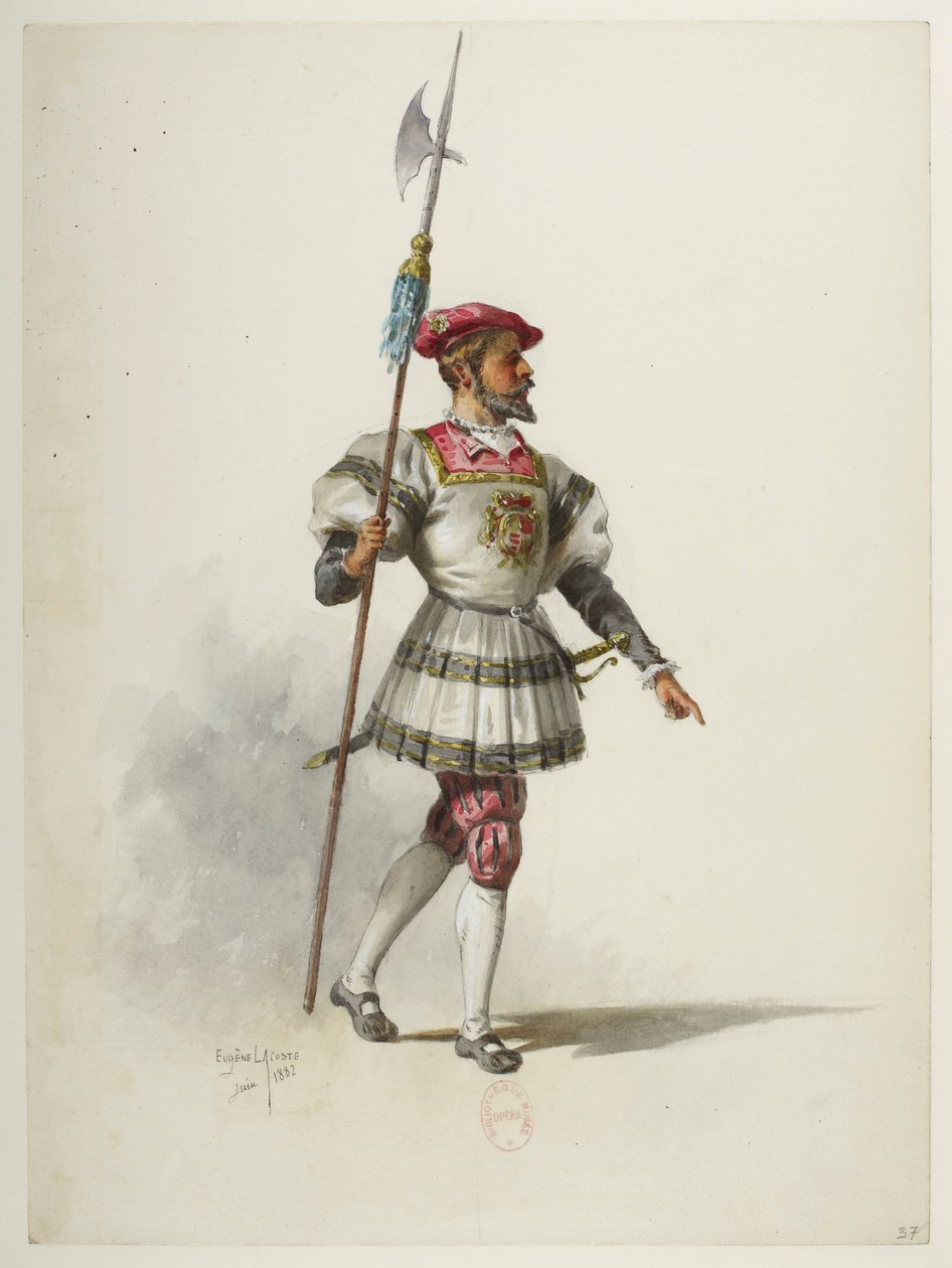 Btv1b84558104 37 - Saint-Saëns - Henry VIII - Maquettes de costumes - Lacoste - 37. Kostuum door Eugene Lacoste