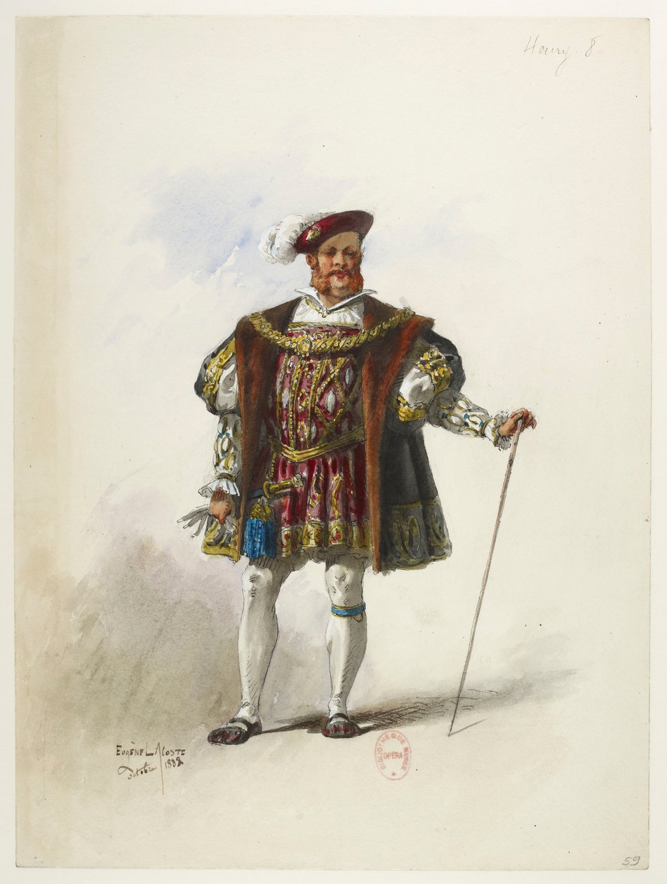 Btv1b84558104 59 - Saint-Saëns - Henry VIII - Kostuummaquettes - Lacoste - 59. Hendrik VIII door Eugene Lacoste