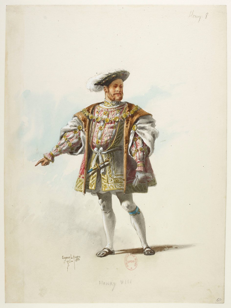 Btv1b84558104 60 - Saint-Saëns - Henry VIII - Maquettes de costumes - Lacoste - 60. Hendrik VIII door Eugene Lacoste