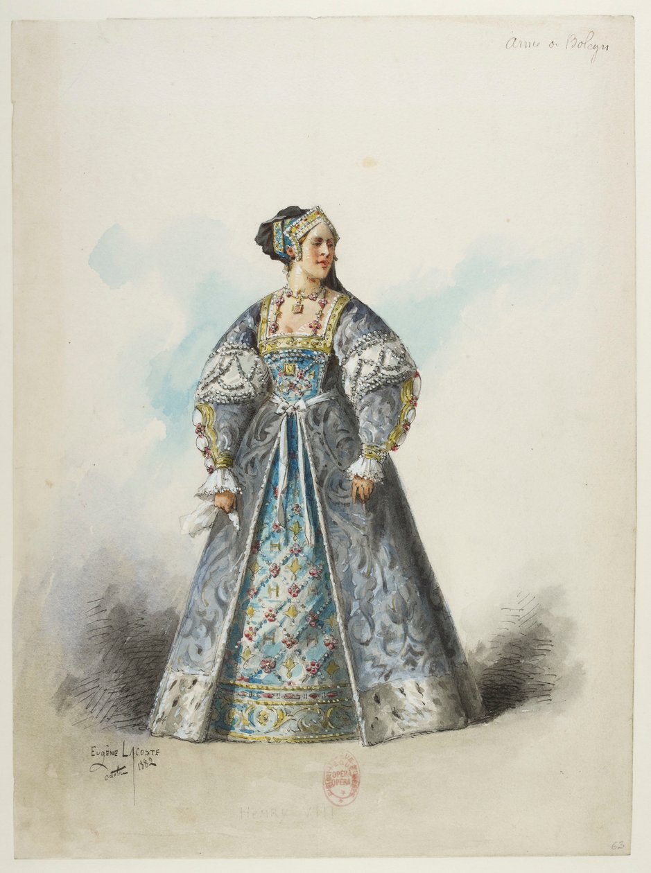 Btv1b84558104 65 - Saint-Saëns - Henry VIII - Kostuummodellen - Lacoste - 63. Anne de Boleyn door Eugene Lacoste