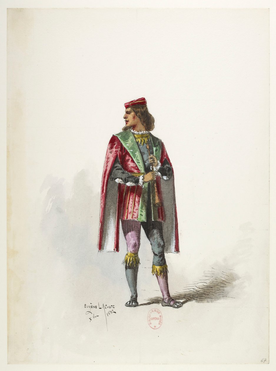 Btv1b84558104 69 - Saint-Saëns - Henry VIII - Maquettes de costumes - Lacoste - 67e Kostuum door Eugene Lacoste