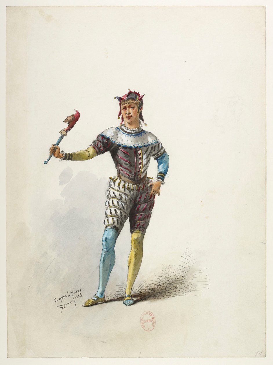 Btv1b84558104 75 - Saint-Saëns - Henry VIII - Kostuummodellen - Lacoste - 71. De dwaas van de koning. De dwaas van de koning door Eugene Lacoste