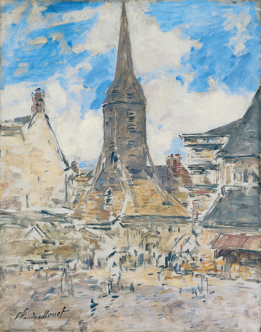 Kotava: "Biot ke Sainte-Catherine uja koe Honfleur (trutca ke Boudin)"
Frans: Le Clocher de Sainte-Catherine, Honfleur door Eugene Louis Boudin