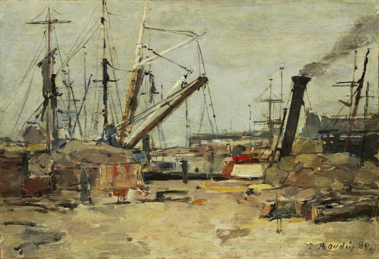 De trawlers door Eugene Louis Boudin