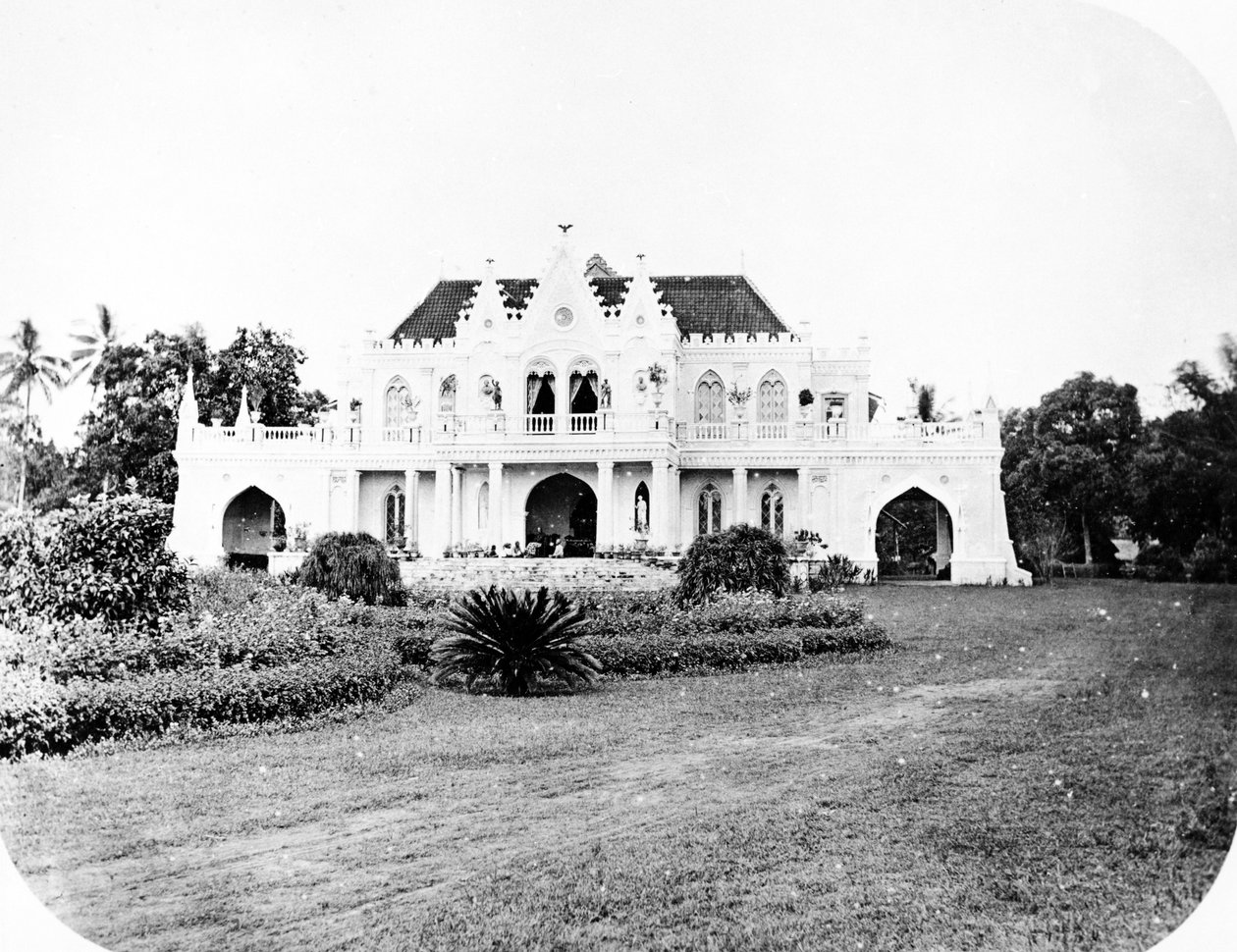 Raden Salehs huis, Cikini, Java, ca. 1872 door European Photographer