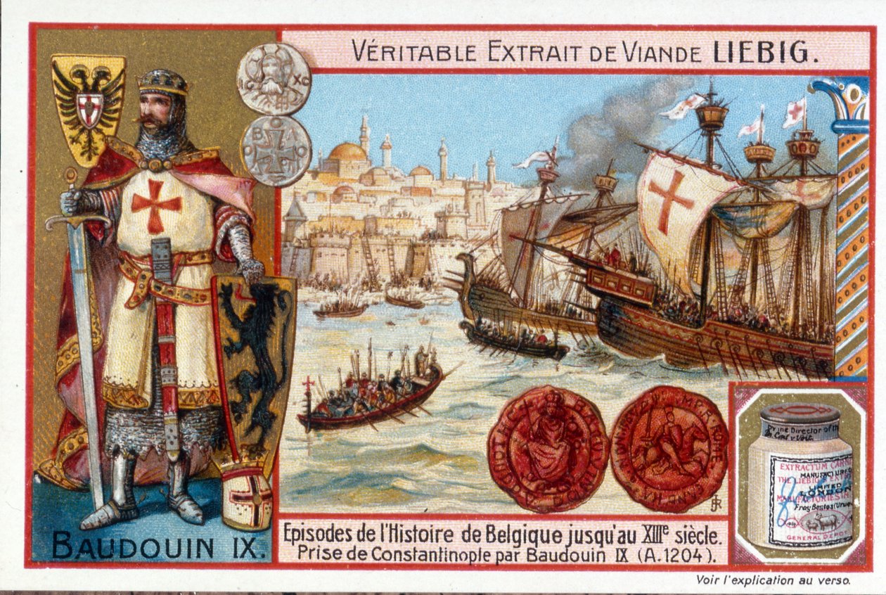 Baldwin I bij de plundering van Constantinopel door European School