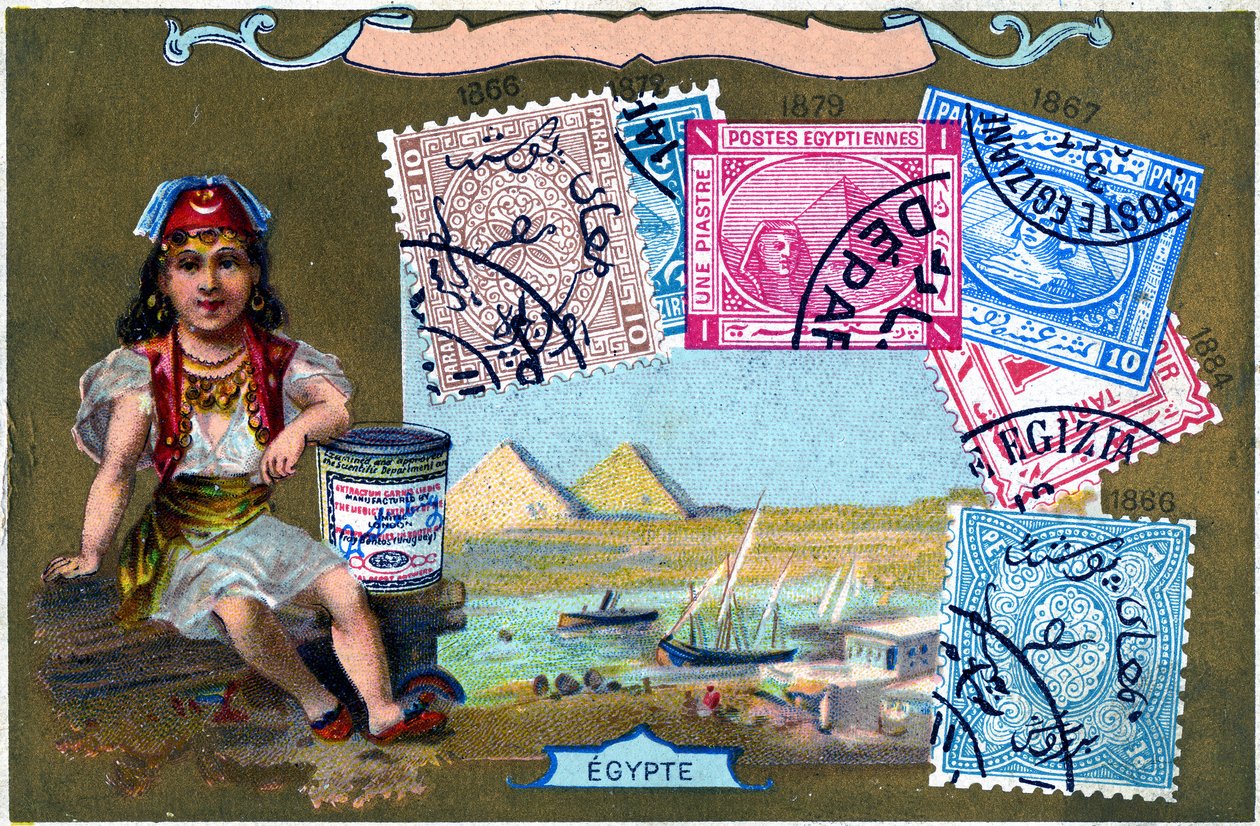 Egyptische postzegels, 1897 door European School