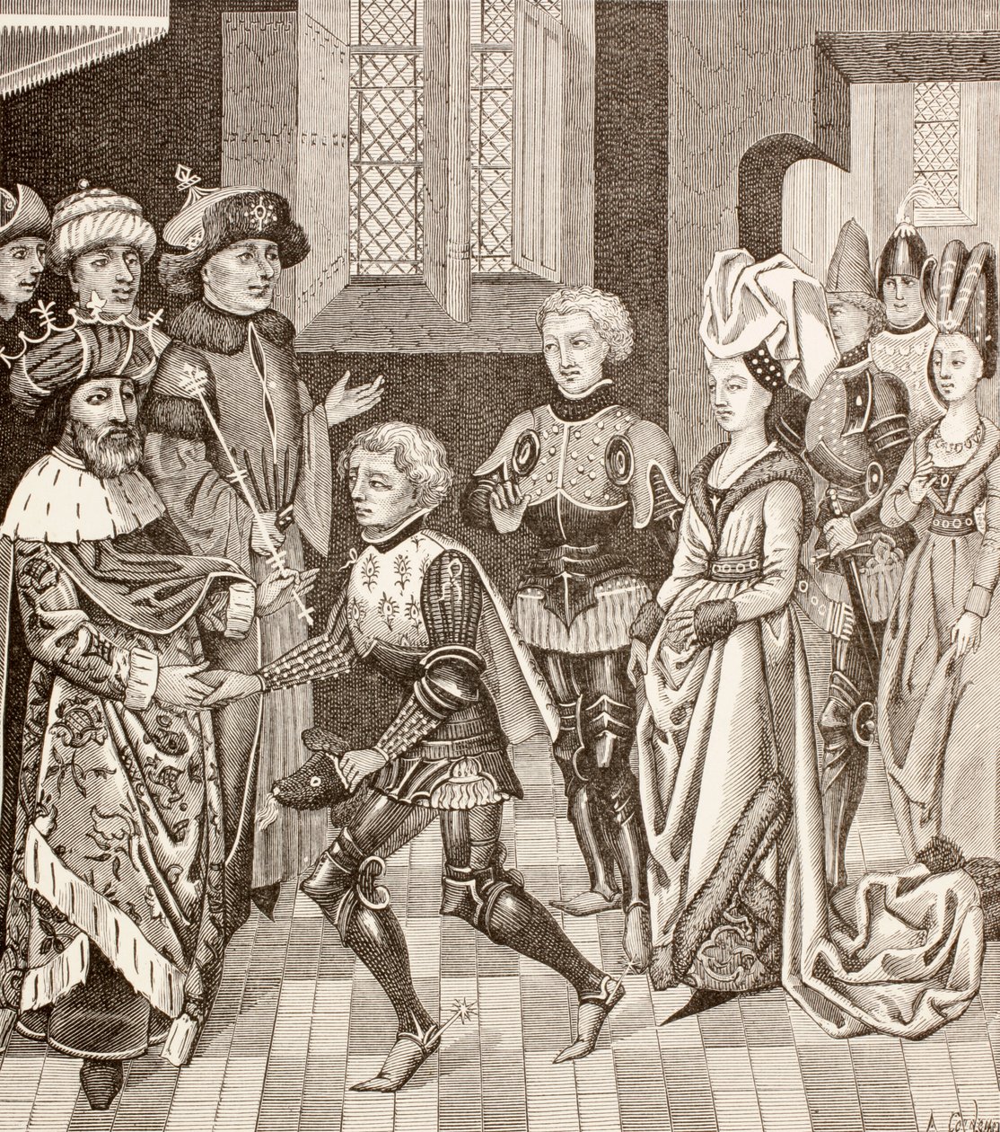 Ontvangst van Gautier-sans-Avoir door de koning van Hongarije, c.1880 door European School