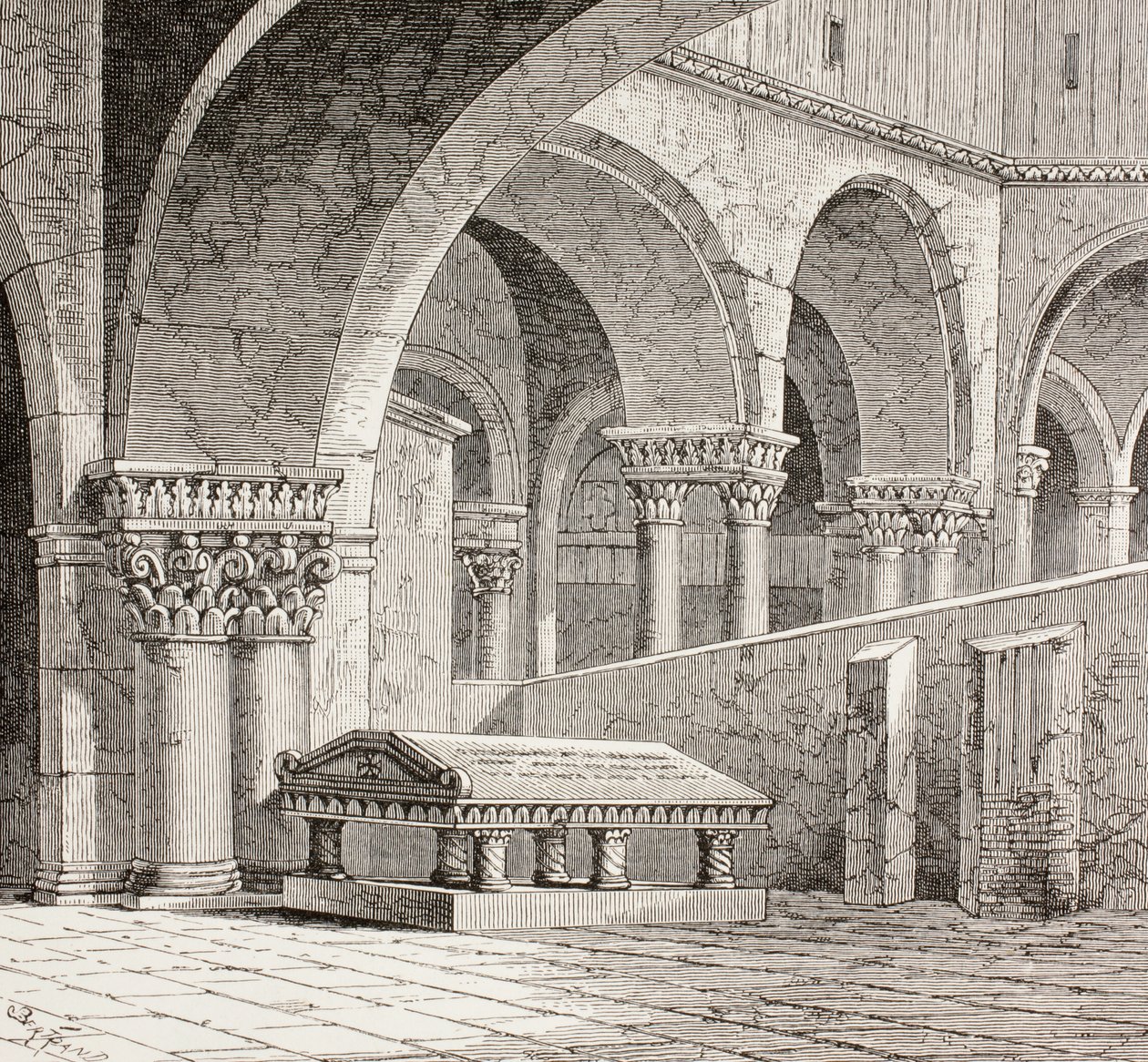 Graf van Godfried van Bouillon in de Heilig Grafkerk, Jeruzalem, ca. 1880 door European School
