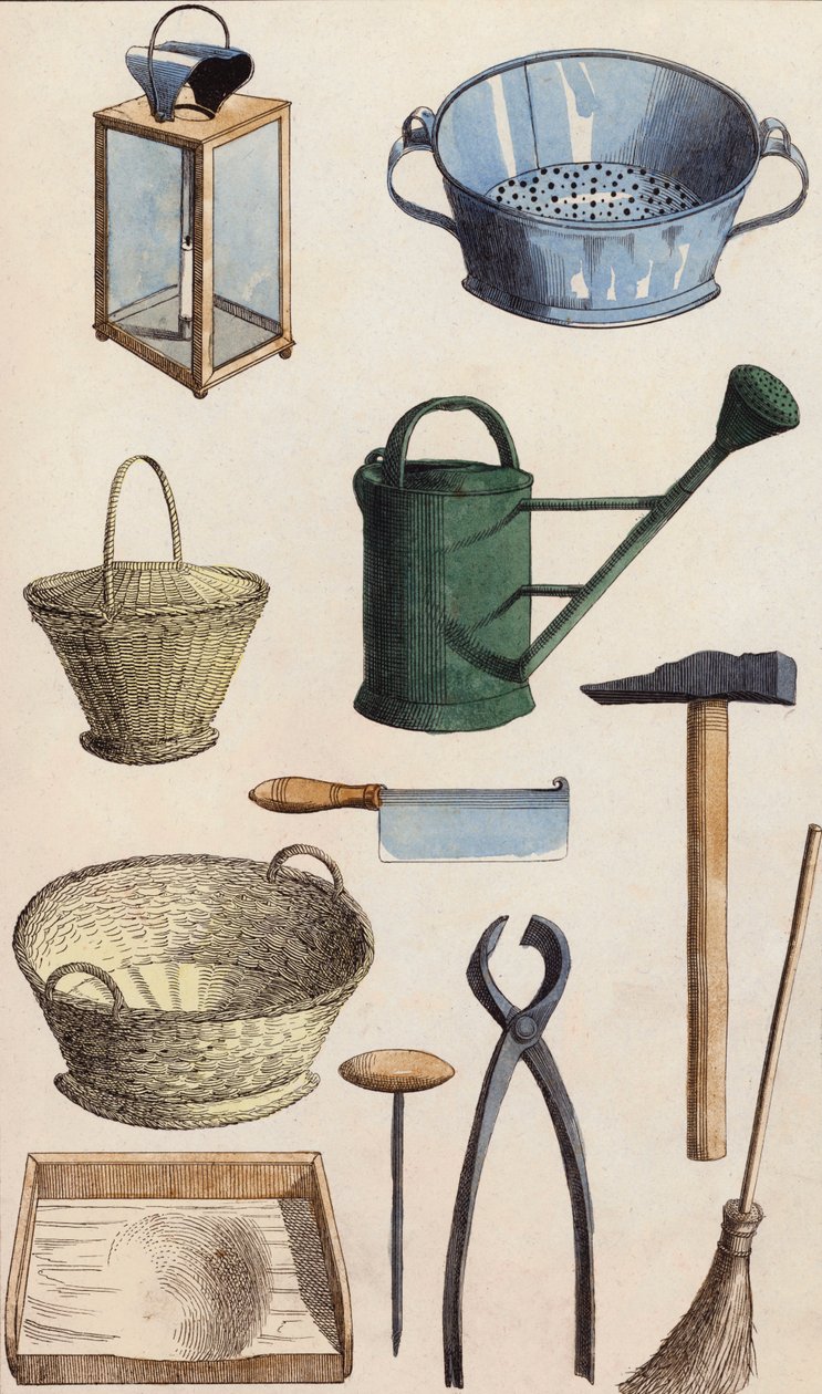 Gereedschap (kleurenlitho) door European School