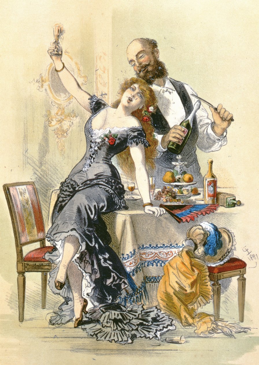 Het verhaal van een vrouw: De schoppenboer, 1881 door Eusebio Planas