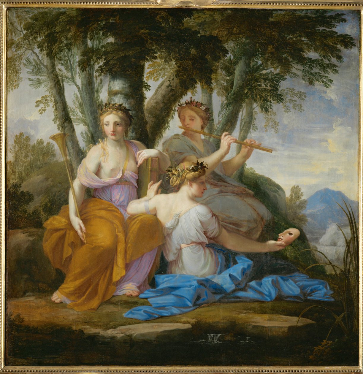 Clio, Euterpe et Thalia - De Muzen Clio, Euterpe en Thalia ... door Eustache (studio of) Le Sueur