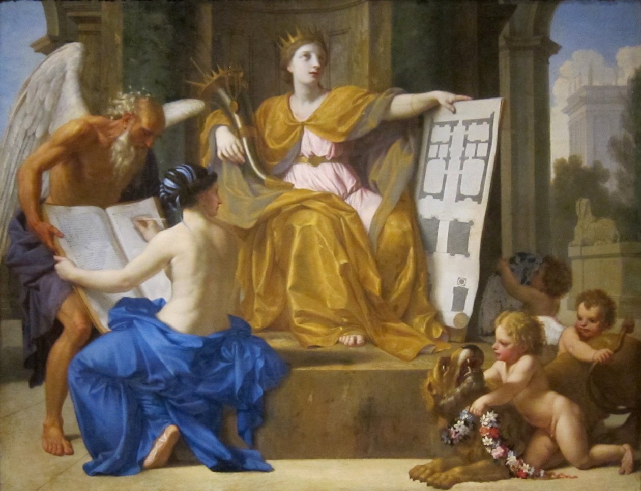 Allegorie op grootsheid door Eustache Le Sueur