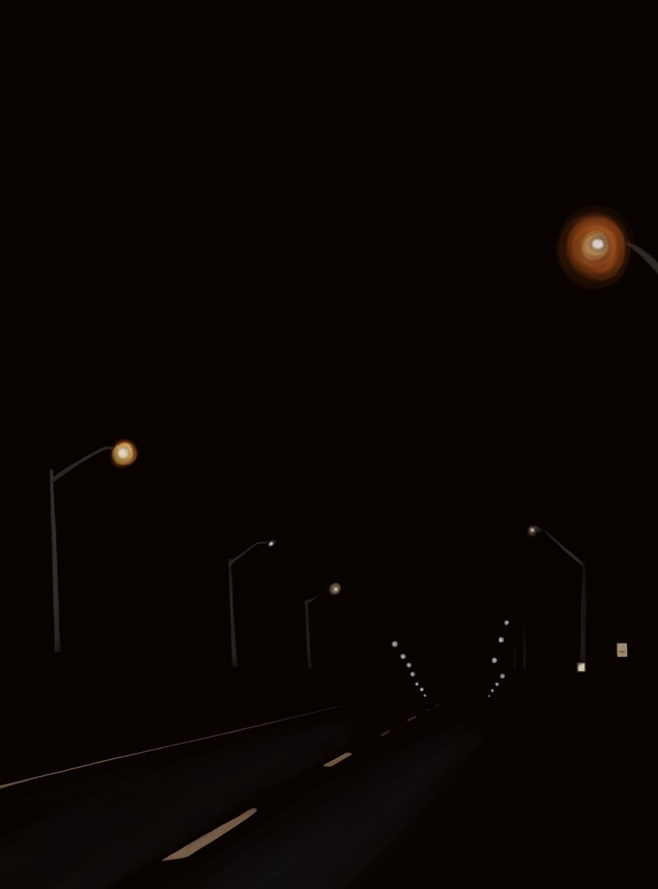 Driving The Road At Night #2 Brooklyn (digitale kunst) door Evan Sklar