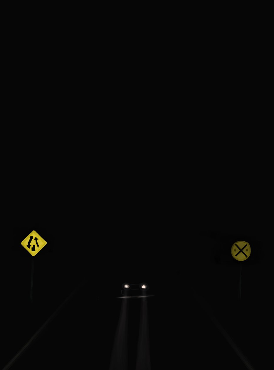 Driving The Road At Night #8 Brooklyn (digitale kunst) door Evan Sklar