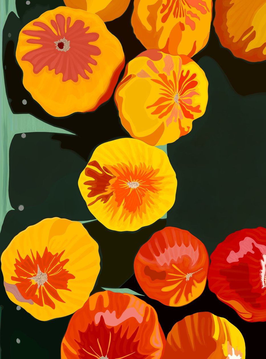Eleven Tomatoes At Market Brooklyn (digitale kunst) door Evan Sklar
