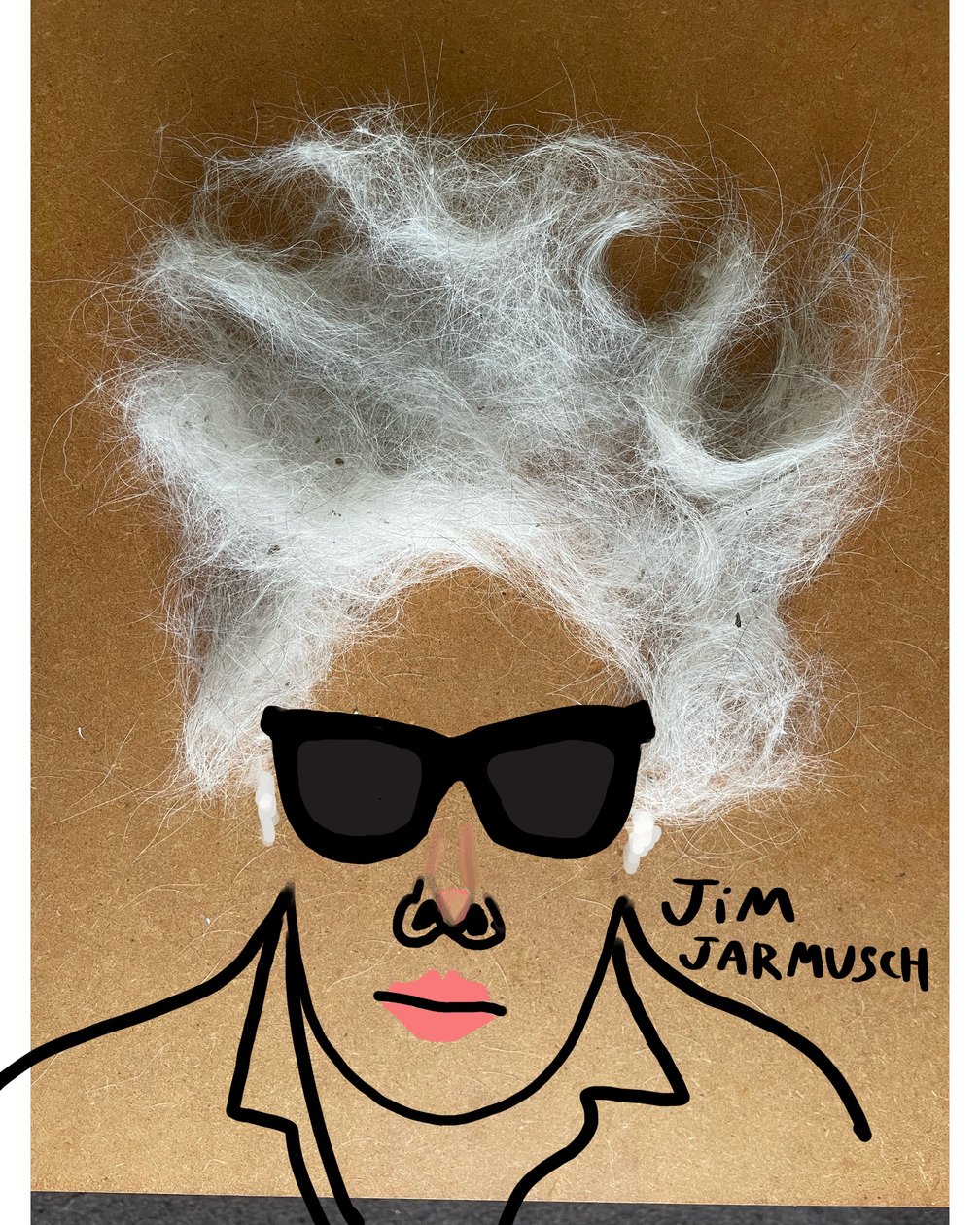 Jim Jarmusch (collagetekening) door Evan Sklar