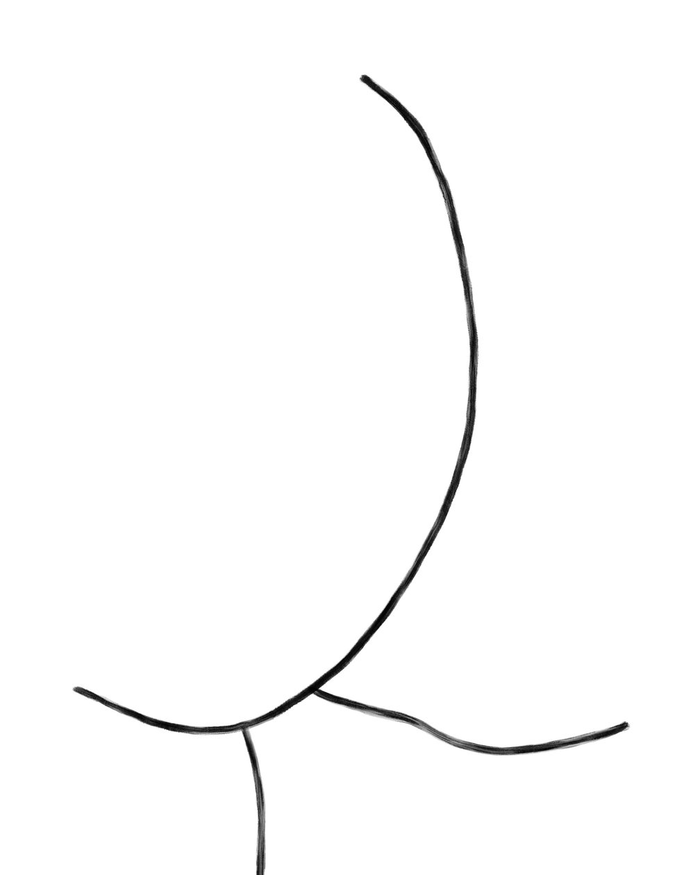 Naakt. (digitale kunst) door Evan Sklar