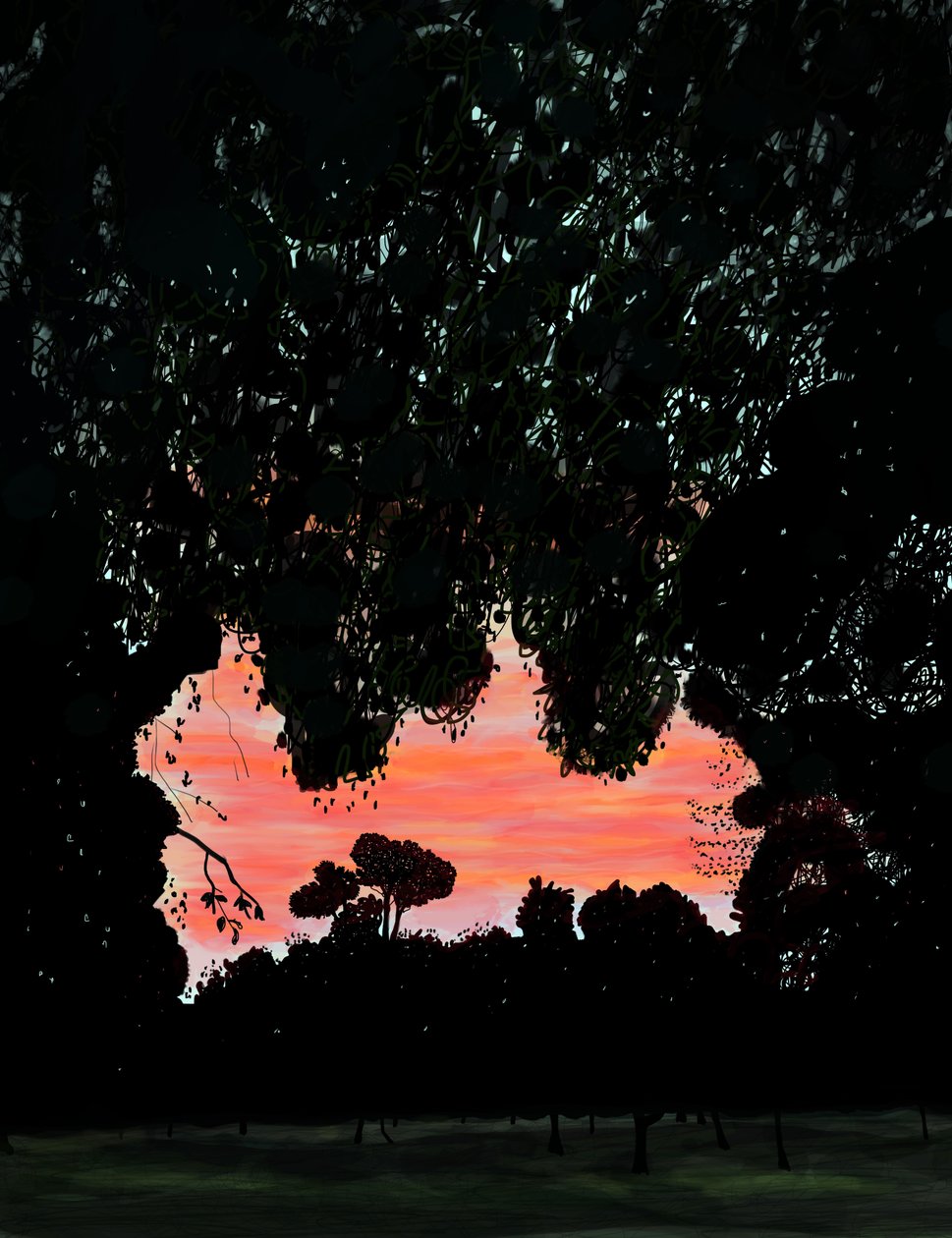 Oktober First Light, Prospect Park At 9th Street, Brooklyn (digitale kunst) door Evan Sklar