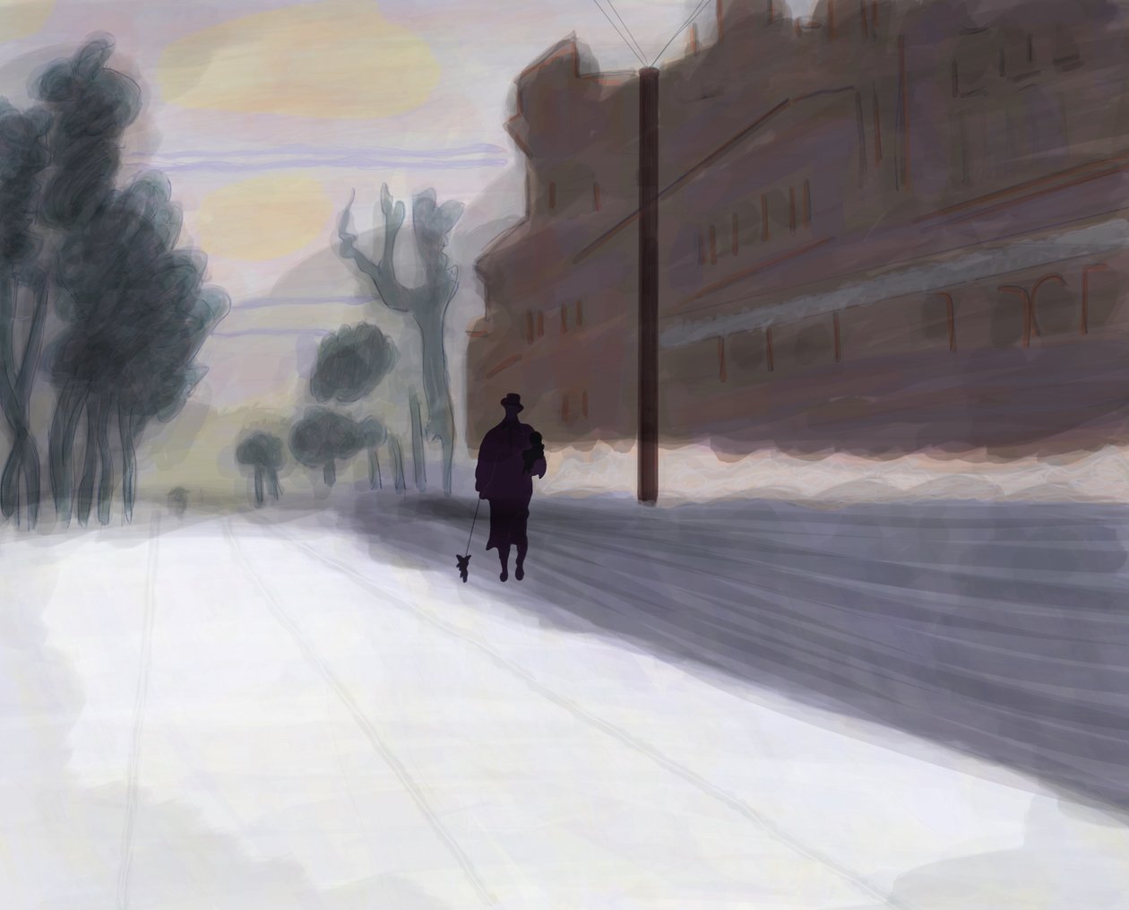 Prospect Park, West After Snow (digitale kunst) door Evan Sklar