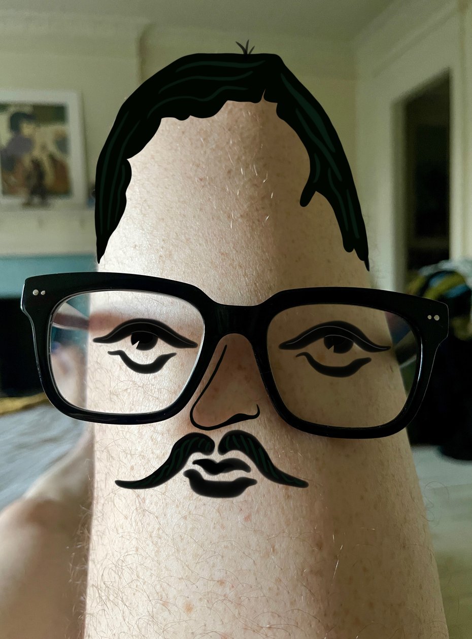 Thigh Guy, c.2020-24 (digitale kunst) door Evan Sklar