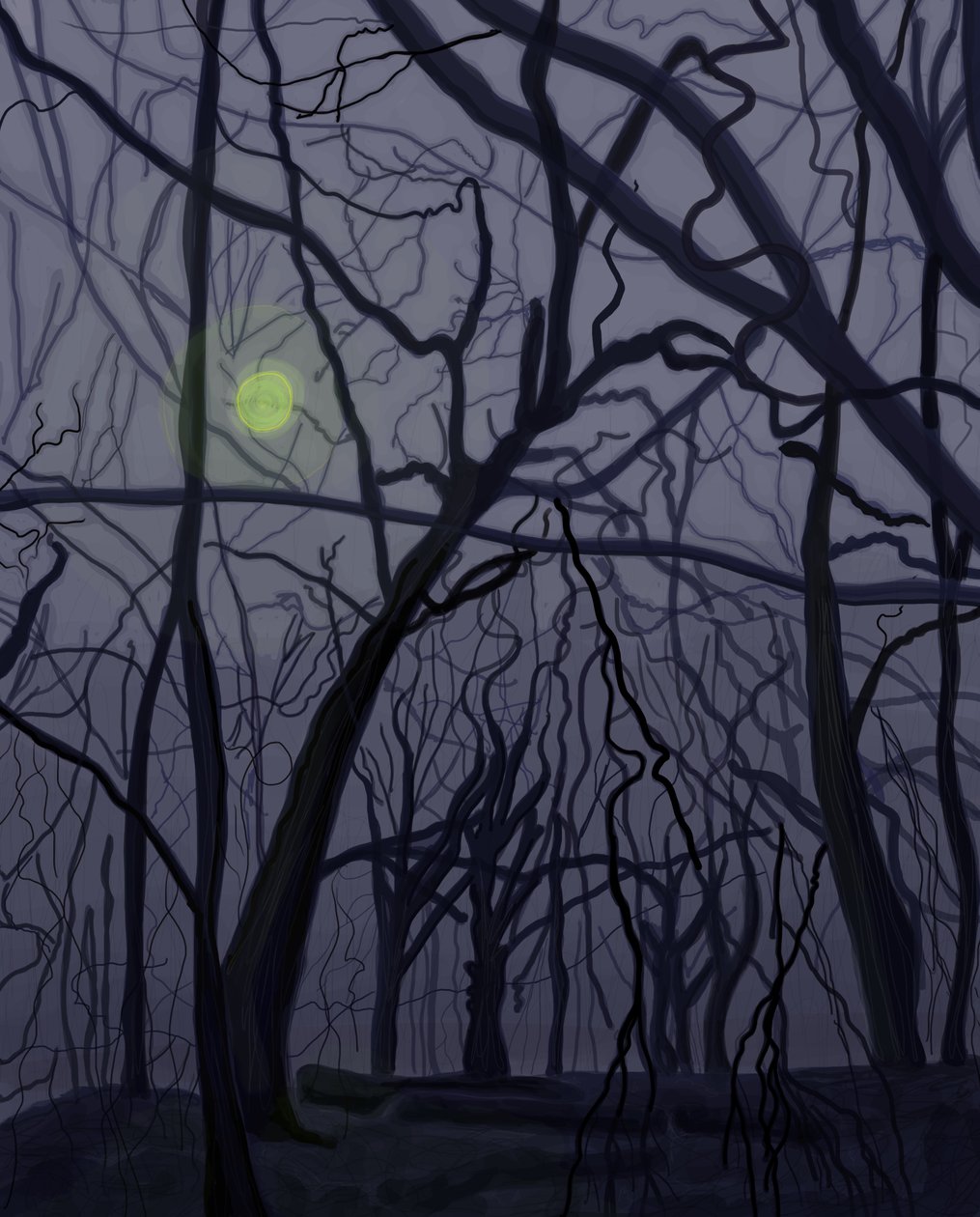 Bomen (digitale kunst) door Evan Sklar
