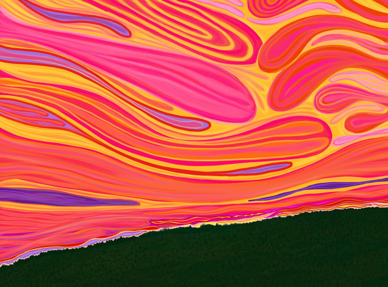 Vermont helling in de zomer (digitale kunst) door Evan Sklar