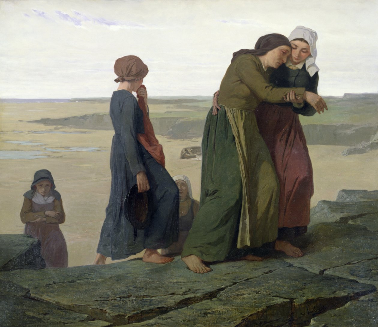 De Weduwe of De Familie van de Visser door Evariste Vital Luminais