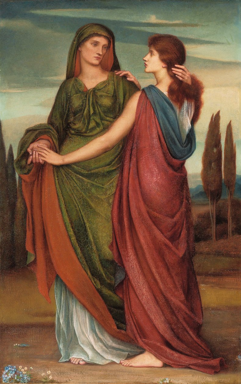 Naomi en Ruth, 1887 door Evelyn De Morgan