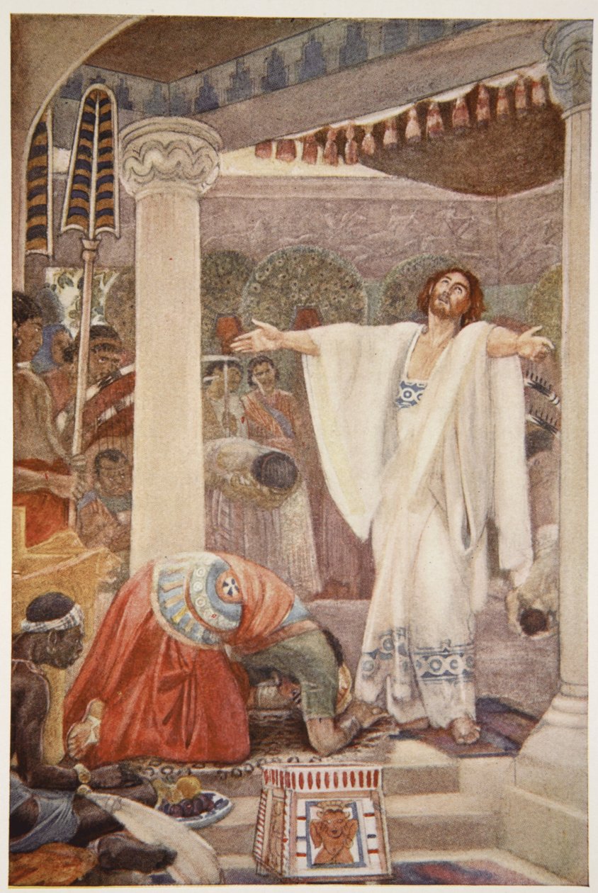 Daniel interpreteert de droom van Nebukadnezar, illustratie uit 