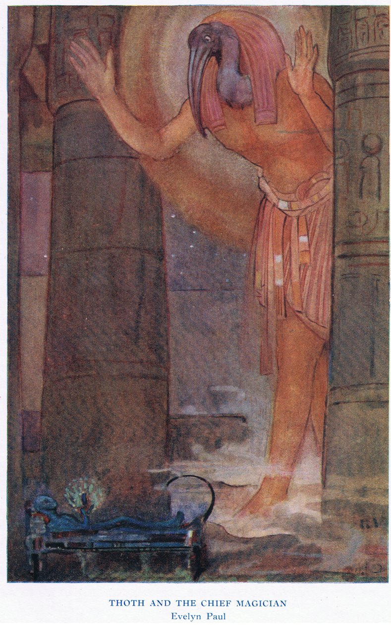 Thoth en de hoofdmagier, illustratie uit 