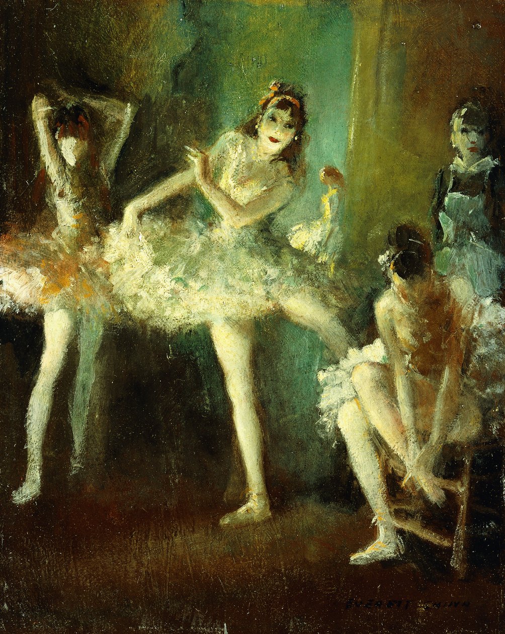 Balletmeisjes door Everett Shinn