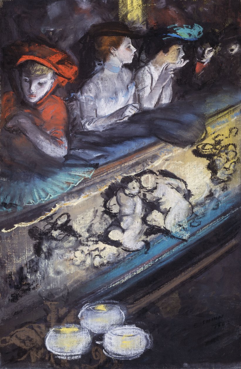In de Loge door Everett Shinn