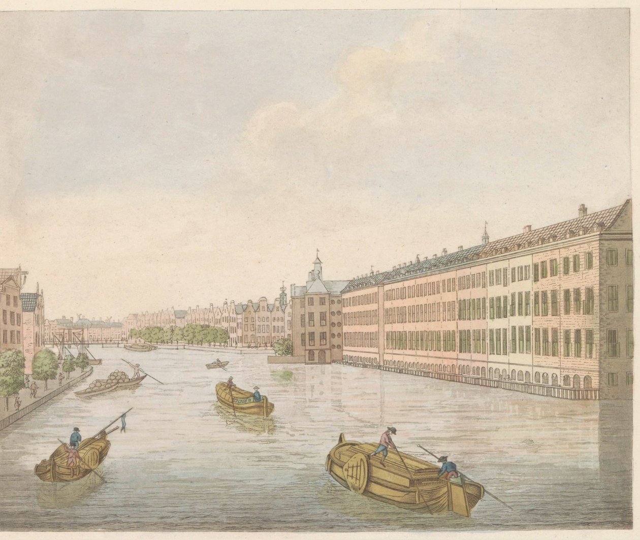 Gezicht op de Binnen-Amstel, ca. 1810-1813 door Evert Maaskamp