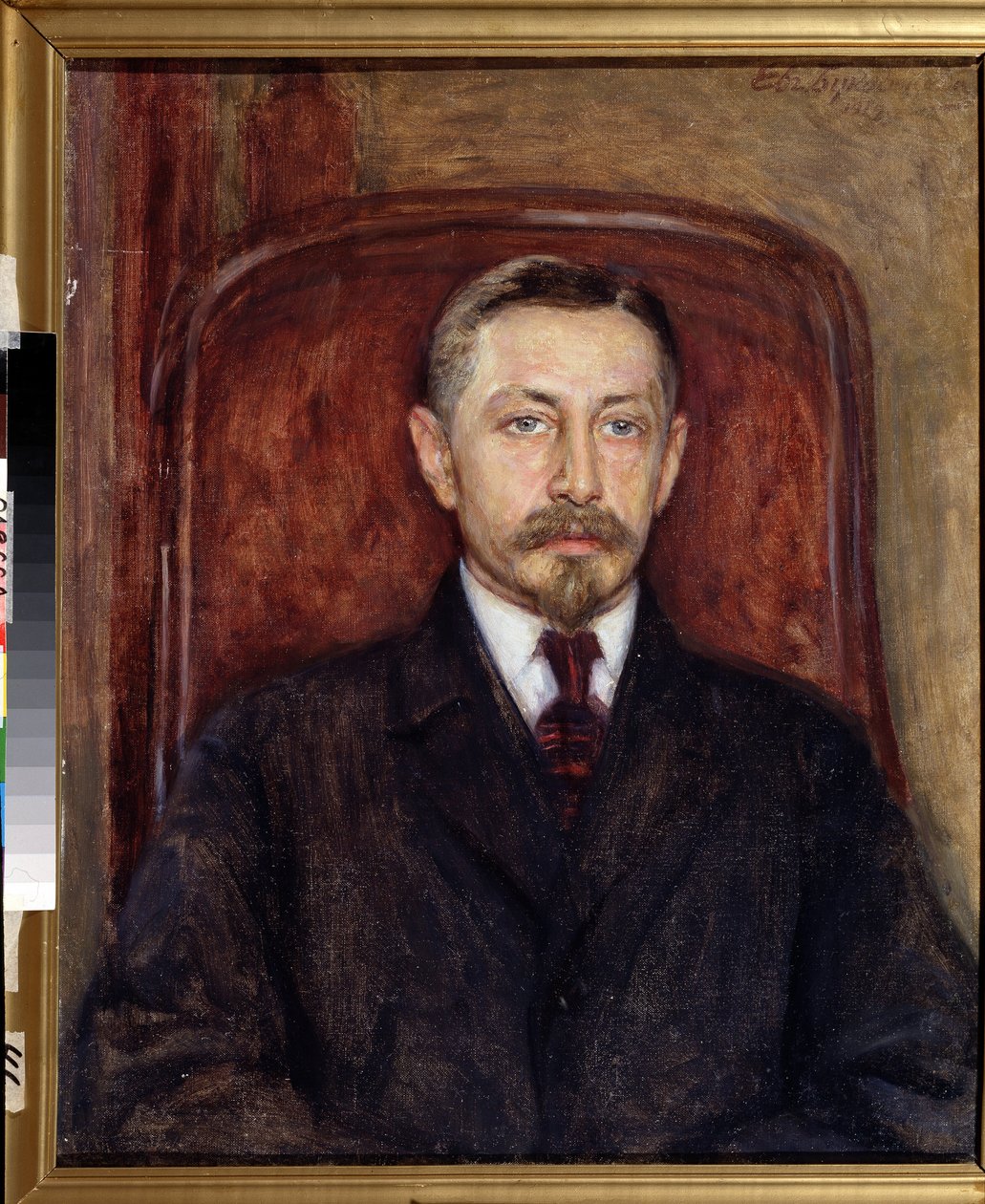 Portret van de schrijver Ivan A. Bounine (1870-1953) door Evgeniy Iosipovich Bukovetsky
